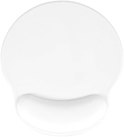 Auhoahsil Ergonomic Mouse Pad with Wrist Rest, Comfortable Silicone Non-Slip Computer Pain Relief Gel Mouse Mat with Wrist Support for Gaming, Work, Office, Women & Men, Cute Pattern, White