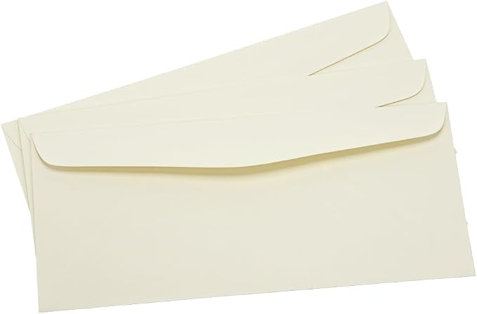 LUXPaper #10 Business Envelopes | 4 1/8" x 9 1/2" | Natural | 70lb. Text | 50 Qty