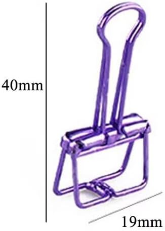 16PCS Multicolor Metal Binder Clips Small Binder Clips Office Binder Clip Decorative Tool for School Office Paperwork (S)
