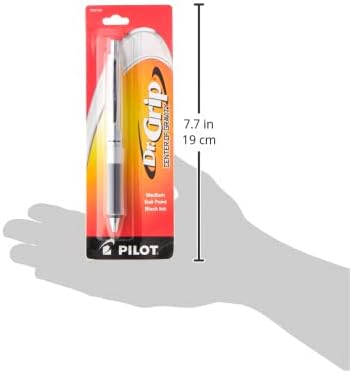 PILOT Dr. Grip Center of Gravity Refillable & Retractable Ballpoint Pen, Medium Point, Charcoal Grip, Black Ink, Single Pen (36180) (Pack of 2)