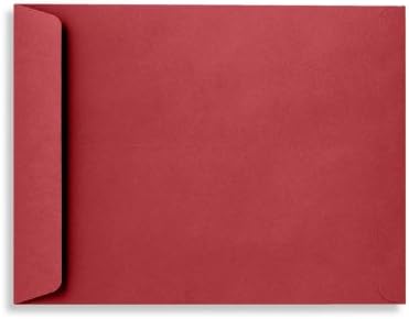 LUXPaper 9 x 12 Open End Envelopes | Peel & Press | Ruby Red | 80lb. Text | 1,000 Qty