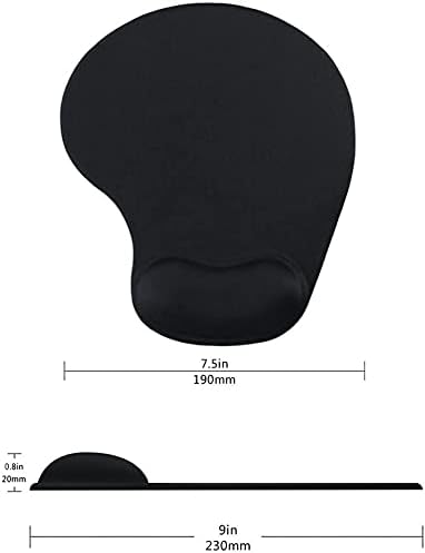 Office Mousepad with Gel Wrist Support - Ergonomic Gaming Desktop Mouse Pad Wrist Rest - Design Gamepad Mat Rubber Base for Laptop Computer -Silicone Non-Slip Special-Textured Surface (08Navy)