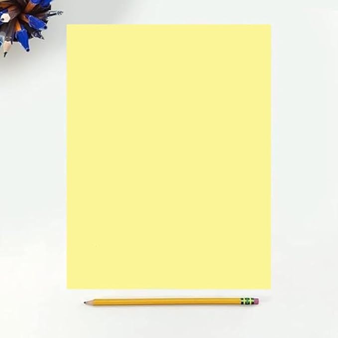 Colored Copy Printing And Writing Paper, 20 pound (75 GSM) 8.5" X 11", Letter Size, 500 Sheets Per Ream. (Canary)