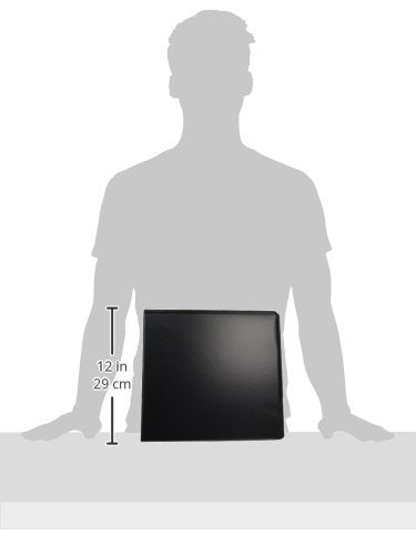 Samsill Durable 4 inch 3 Ring Binder, D Ring Binder, 100% Recycled Chipboard, Black