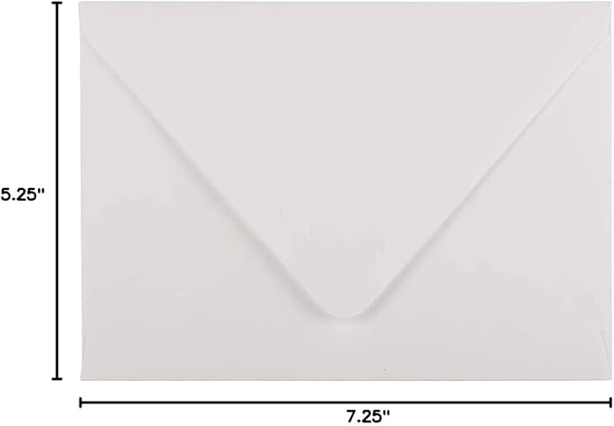 JAM PAPER A7 Invitation Envelopes with Euro Flap - 5 1/4 x 7 1/4 - White - 50/Pack