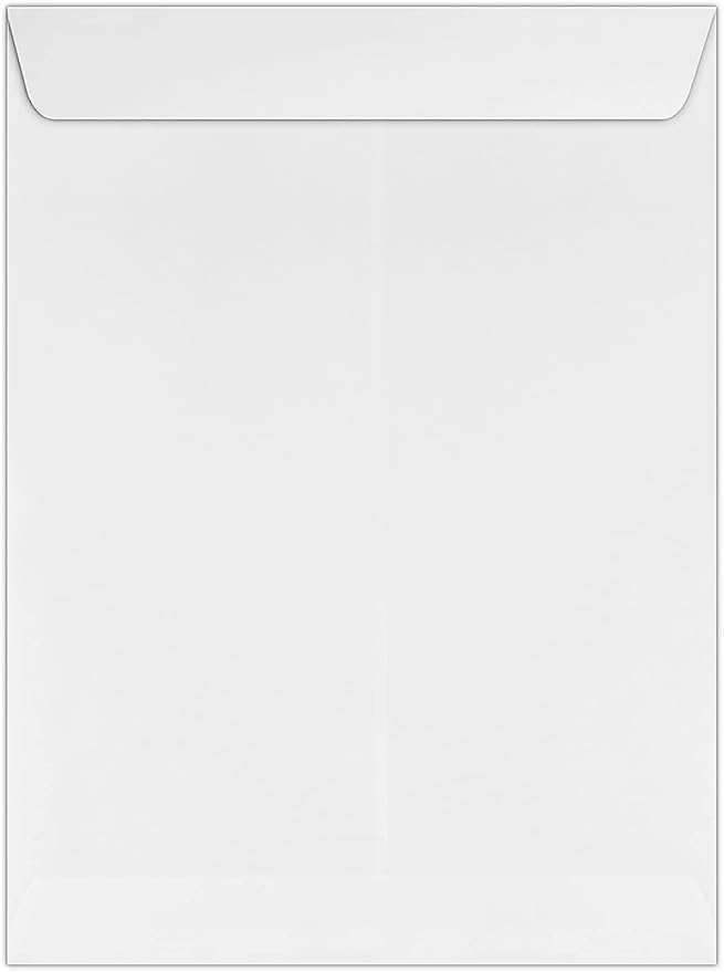 LUXPaper 9 x 12 Open End Envelopes | Peel & Press | White | 28lb. Text | 1,000 Qty