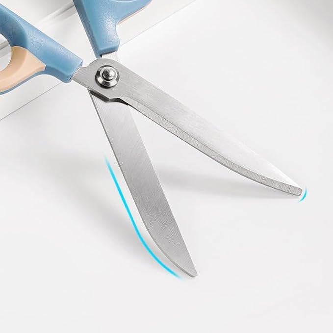 Multipurpose Office Craft Scissors for DIY Art and Craft,Comfort-Grip Handles, Sturdy Sharp Scissors (Blue)