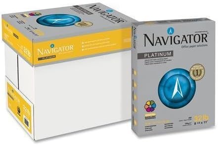 NPL1132 Navigator Platnium Office Multipurpose Paper - For Laser Print - Letter - 8.50" x 11" - 32 lb Basis Weight - 0% Recycled Content - Smooth - 99 Brightness - 2000 / Carton - Bright White