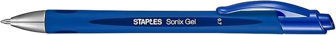 STAPLES Retractable Gel Pens, Medium Point 0.7mm, Blue Ink, 36 Pack – Sonix Smooth‑Writing Gel Pens for Office & School Use