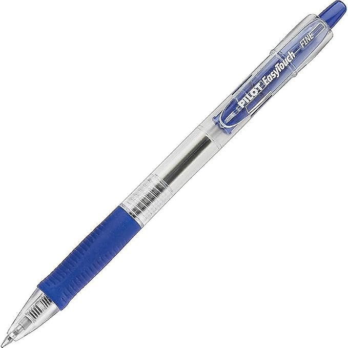 PILOT EasyTouch Ballpoint Pens, Blue Ink Pens, 0.7mm, 12-Pack