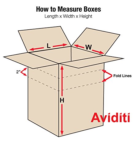Aviditi MD201212 Multi-Depth Corrugated Cardboard Box 20" L x 12" W x 12" H, Kraft, for Shipping, Packing and Moving (Pack of 20)