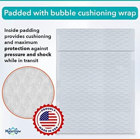 Bubble Mailers 6x10, Self Seal Poly Padded Envelopes #0, 250 Pack Bulk