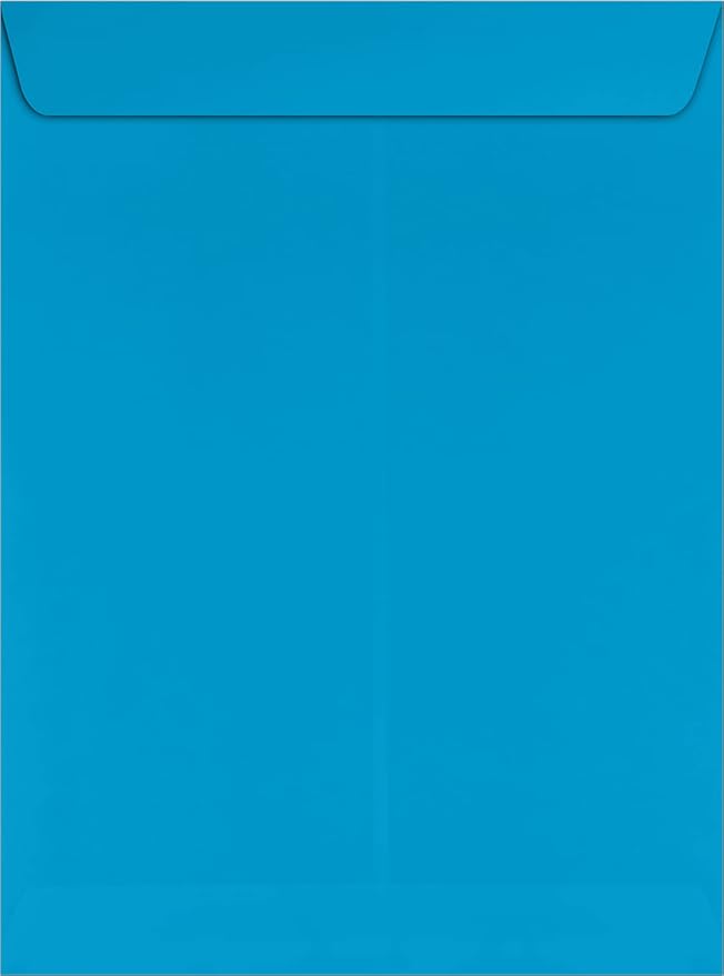 LUXPaper 9 x 12 Open End Envelopes | Peel & Press | Pool Blue | 80lb. Text | 500 Qty