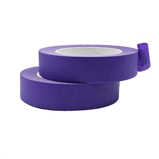 Purple Painters Tape - 1 inch Wide, Masking Tape for Arts, Crafts, Painting, Labeling, Decoration, School Projects, Home Office - 2 Rolls x 55 Yards Each