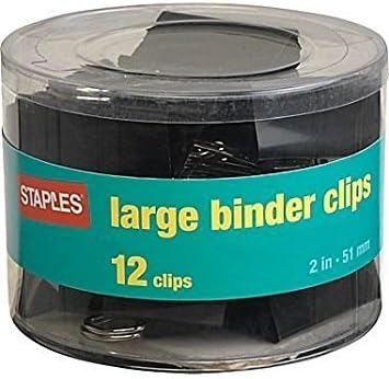 Staples Metal Binder Clips, Large (10669)