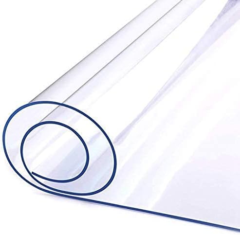 LovePads Clear Table Cover Protector 44 x 84 Inch, 2mm Thick Plastic Mat | Non-slip Waterproof PVC Table Protector, Cut to Size, Spill-Stain-Scratch Proof, Fits Kitchen, Dining Table, Dresser, Desk