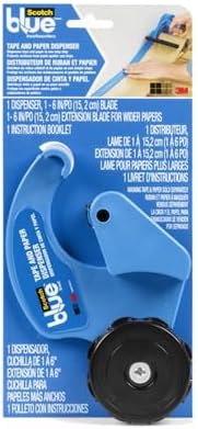 ScotchBlue Painter's Tape and Paper Dispenser, Applies Masking Paper with Painter’s Tape to Protect and Cover Surfaces, Tape Dispenser Includes Plastic Blade, Fits 12 Inch Masking Paper