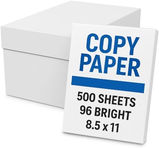 Multipurpose High Volume Copy Paper, 8.5 x 11 inches, 1 Ream, 500 Sheets, 96 Bright White
