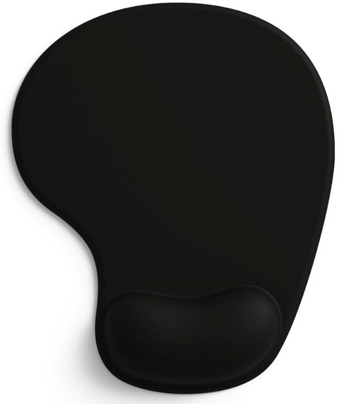 Office Mousepad with Gel Wrist Support - Ergonomic Gaming Desktop Mouse Pad Wrist Rest - Design Gamepad Mat Rubber Base for Laptop Computer -Silicone Non-Slip Special-Textured Surface (03Black)