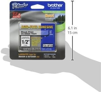 Brother Genuine P-Touch TZE-MQG35 Tape, 1/2" (0.47") Wide Standard Laminated Tape, White on Lime Green, Laminated for Indoor or Outdoor Use, Water-Resistant, 0.47" x 16.4' (12mm x 5M), TZEAF131