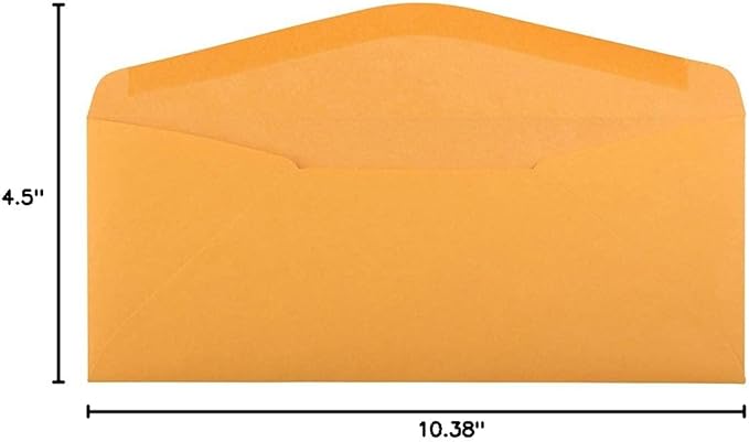 JAM PAPER #11 Envelopes - 4 1/2 x 10 3/8 - Brown Kraft Manila - 50/Pack