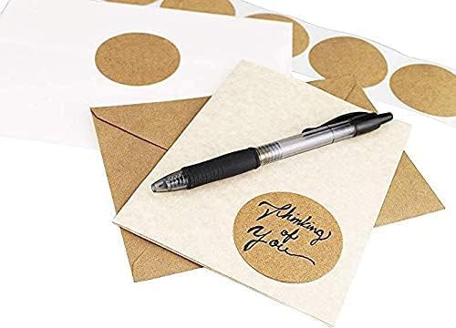 1000PCS Kraft Circle Stickers Dot Stickers, 1 Inch Round Blank Garage Sale Price Sticker Kraft Coding Tag Labels Brown Natural Envelope Seals for Home Classroom Jam Canning Jar Labels (Brown 1 Inch)
