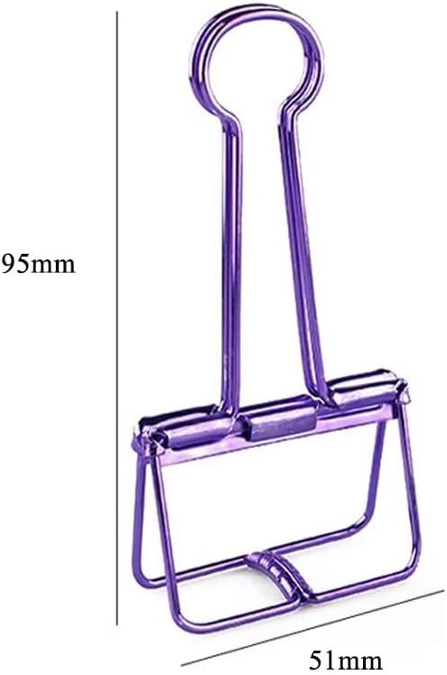 16PCS Large Binder Clips Fancy Binder Clips Metal Hollow Paper Organizer Metal Paper Clamps Decorative Tool for School Office Paperwork Multicolor (L)