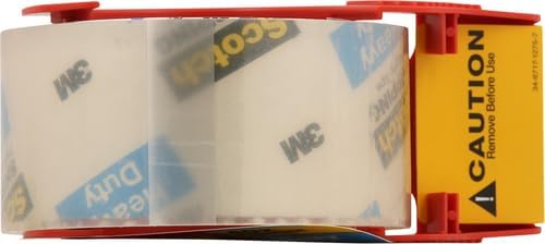 Scotch Heavy Duty Shipping Packing Tape,Clear,Shipping and Packaging Supplies,1.88 in. x 38.2 yd.,1 Tape Roll with Dispenser,(Pack of 12)