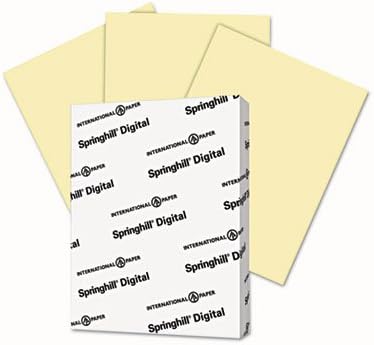 Springhill 8.5” x 11” Canary Yellow Colored Cardstock Paper, 67lb Vellum Bristol, 147gsm, 2,000 Sheets (8 Reams) – Premium Lightweight Cardstock, Vellum Printer Paper with Textured Finish – 036000C