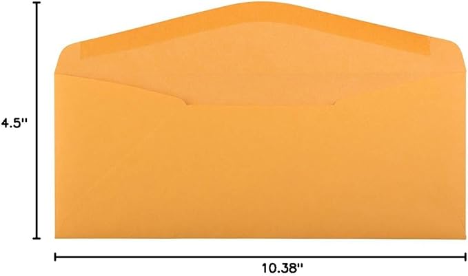 JAM PAPER #11 Envelopes - 4 1/2 x 10 3/8 - Brown Kraft Manila - Bulk 250/Box