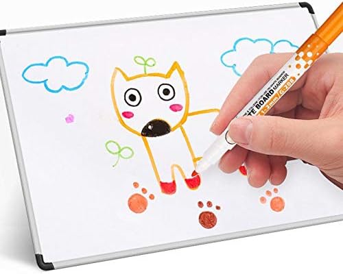 YES4QUALITY Dry Erase Markers for Whiteboard with Magnetic Eraser Caps, Ultra-Fine Tip (2mm), Low-Odor Assorted Colors, 16-Pack for Office, Planning & Home Use