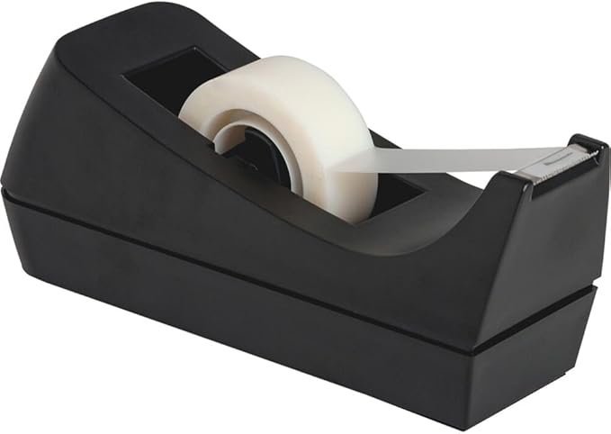 Business Source Standard Desktop Tape Dispenser, Black, 1 In (BSN32954)