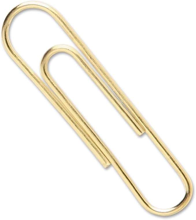 ACCO Gold Tone Clips, Smooth Finish, 2 Size, 100/Box, 4-Pack (400 Clips Total) (72554)