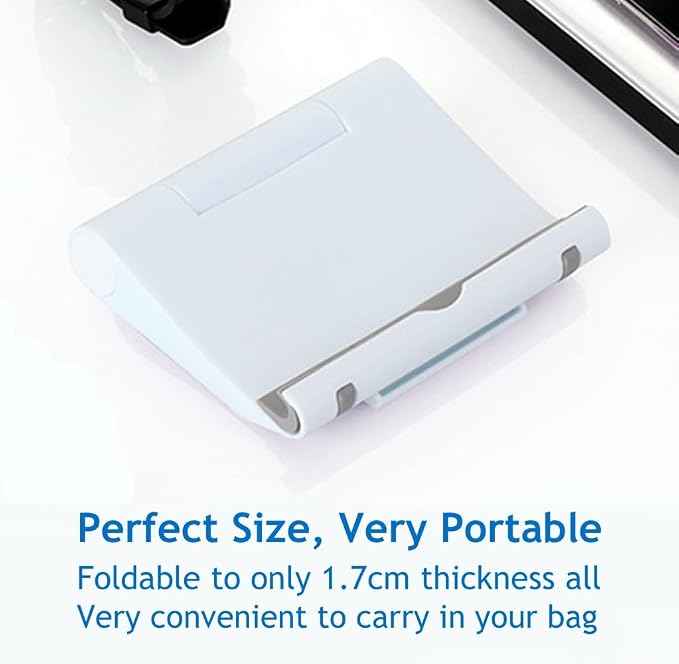 Cell Phone Stand 2 Pack, Desktop Holder for Phones & Tablets (2, White)