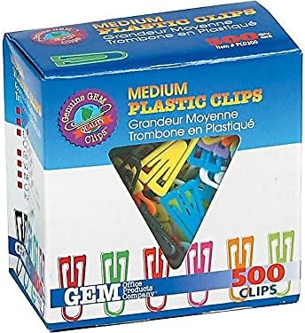 Gem Office Products Triangular Paper Clips, Colors may vary