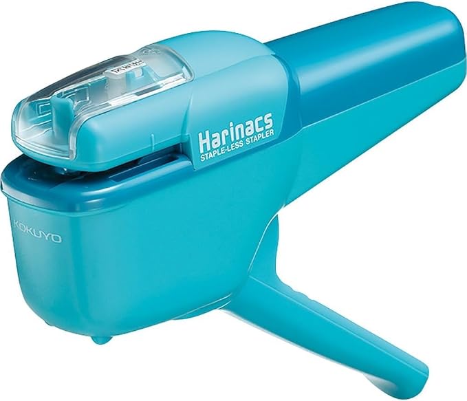 Kokuyo Stapleless Stapler, Harinacs Handheld Staple-Free, Up to 10 Sheets No Staple Binding, Portable Compact Holeless Stapler, Light Blue, Japan Import (SLN-MSH110LB)