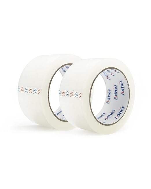 ADHES Packaging Tape 2.7MIL Heavy Duty Packing Tape Mailing Tape, 6 Rolls | 1.88" x 165 ft (55 Yards) Clear Shipping Tape, Ultra-Strong & Durable for Packaging, Moving, Mailing, and Sealing