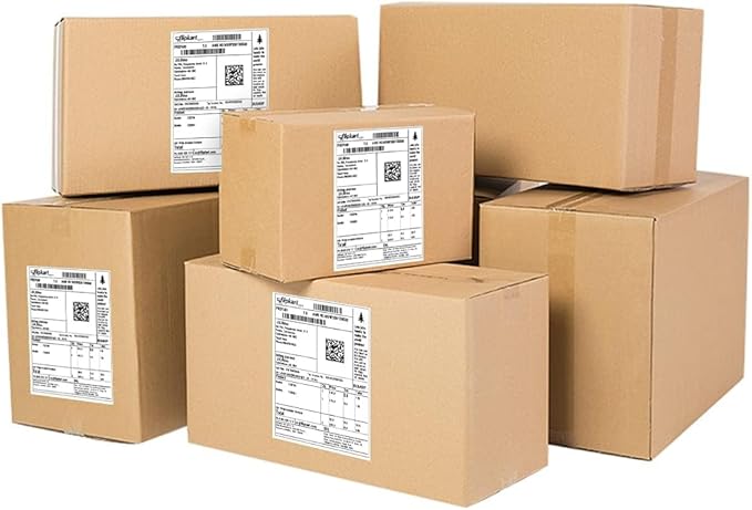 L LIKED Direct Thermal Labels 4"x6", 1800 Thermal Shipping Labels | 4 rolls, BPA Free, 450 per Roll, Perforated, Strong Adhesive, Compatible with Zebra 2844, ZP-450, ZP-500, ZP-505