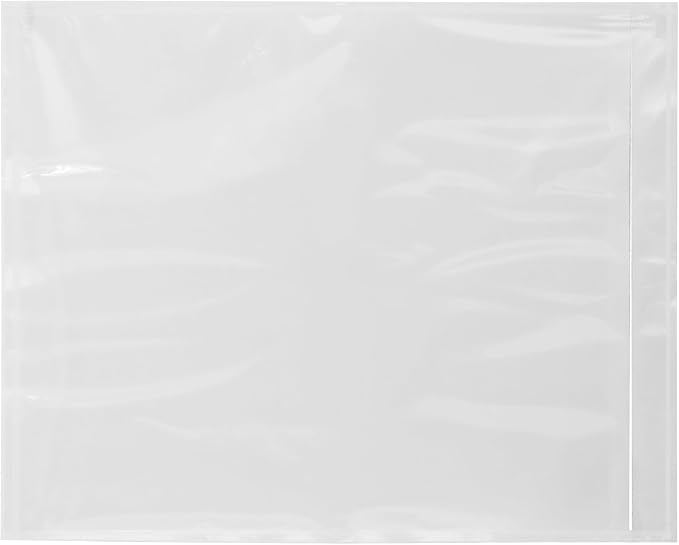1000 Count 9.5" x 12" Shipping Label Envelopes, Clear Packing List Pouches with Self-Adhesive Back, Top Loading for Shipping Labels Sleeves, for Packing Slips, Labels Invoices & Paperwork. GPI