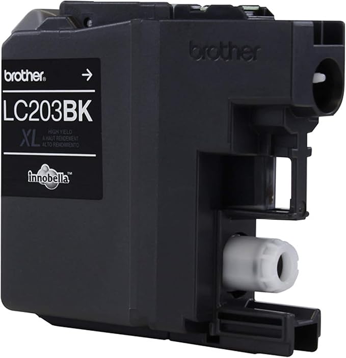 Brother Genuine High Yield Black Ink Cartridges, LC2032PKS, Replacement Black Ink Two Pack, Includes 2 Cartridges of Black Ink, Page Yield Up to 550 Pages/Cartridge, LC203