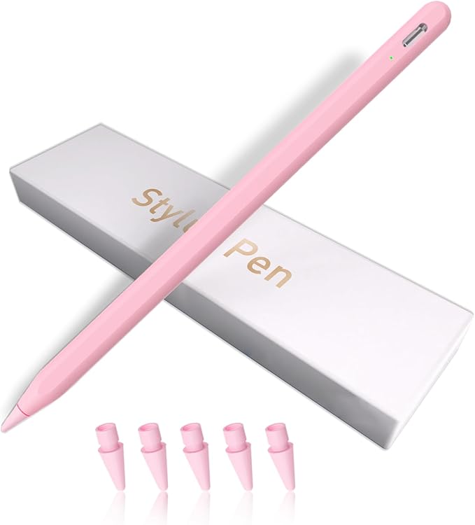 iPad Pencil for 9th & 10th Generation, Fast Charge Stylus Pen for Palm Rejection and Tilt Sensitivity, Compatible with iPad Pro 11/12.9in, Mini 5/6, iPad 6/7/8/9/10, Air 3/4/5 (PK)