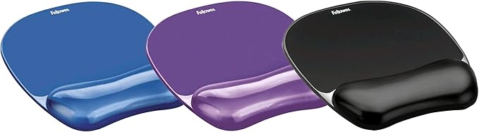 Fellowes Crystals Gel Mouse Pad with Wrist Rest - Purple (91441)