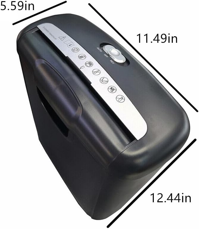 Paper Shredder for Home and Office, 6-Sheet Strip Cut, CD/Credit Card Shredder, 2.6 Gallon Wastebasket, Black | CD/Credit Card Shredder, 2.6 Gallon Wastebasket, for Home and Office, Black