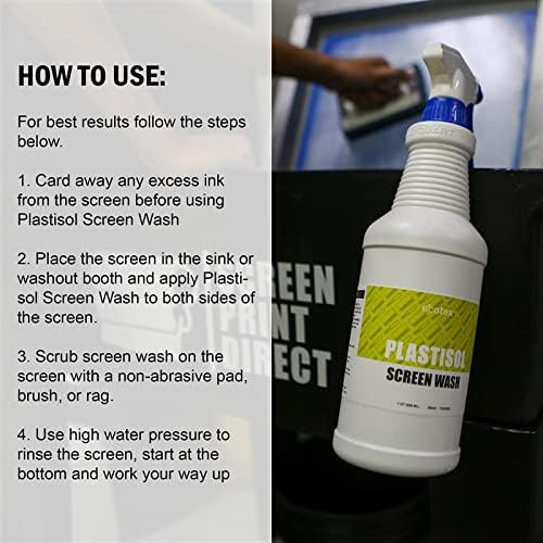 Ecotex® Plastisol Screen Wash, Plastisol Ink Remover (Quart - 32oz.) - Screen Print Direct®