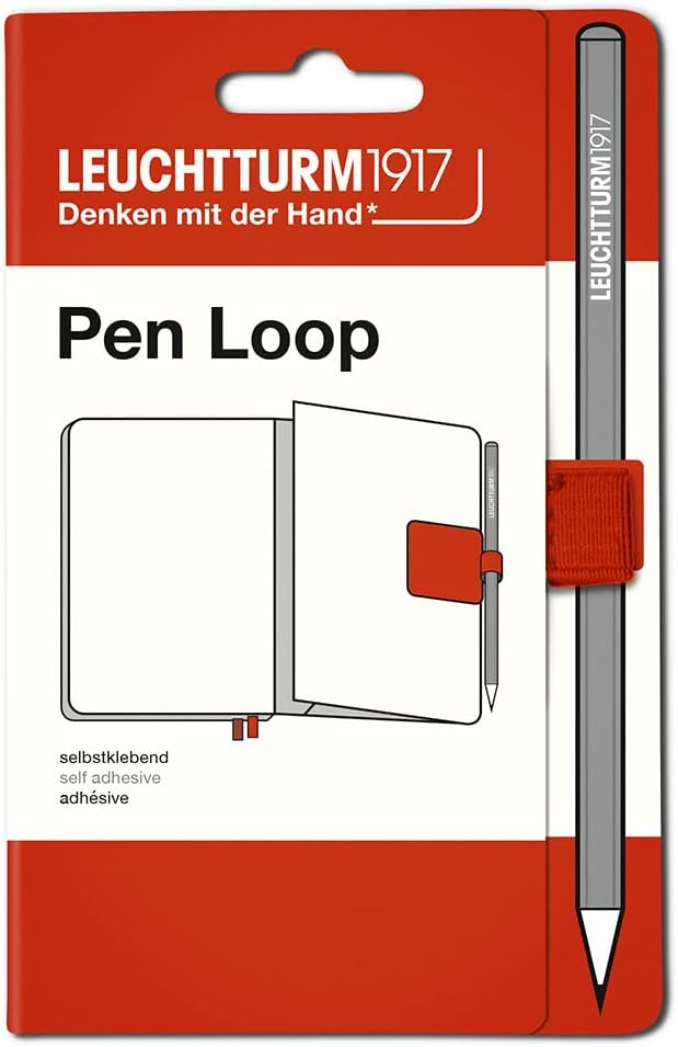 LEUCHTTURM1917 Self Adhesive Pen Loop Elastic Pen Holder (Fox Red)