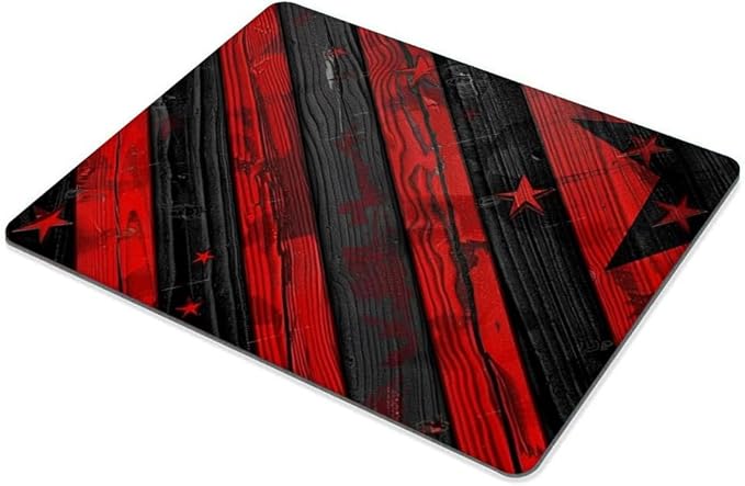 Black red Wood Grain American Flag Mouse pad Customized Mousepad Non-Slip Rubber Base Mouse Pads for Computers Laptop Office Desk Accessories Mouse pad