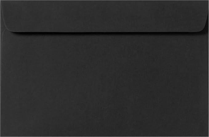 LUXPaper 6 x 9 Booklet Envelopes | Midnight Black | 80lb. Text | 500 Qty