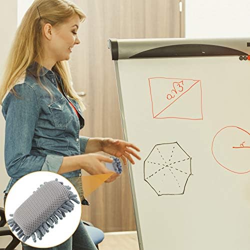 Zonon 4 Pcs 5" x 3" Dry Erase Eraser, Gray | Microfiber Shag Washable Whiteboard Erasers for Markers and Chalk, Reusable Board Cleaners, Classroom Office Home Use