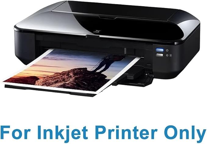 200 Sheets Glossy Photo Paper Coated 8.5x11 180Gsm 49lbs 8.5Mil For Inkjet and Laser Printer Uinkit (8.5X11X200)