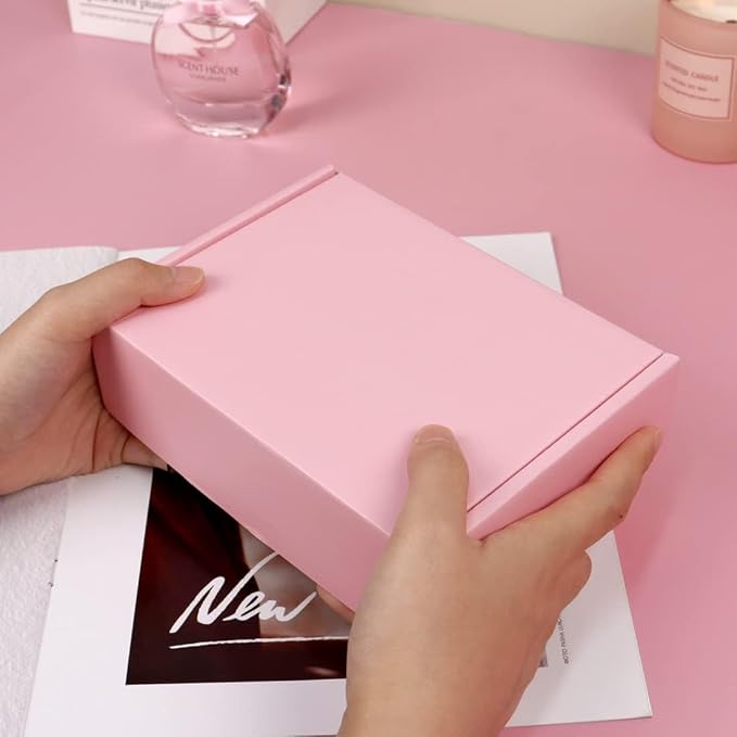 10x8x2 In Pink Shipping Boxes Medium, Pack of 30 Corrugated Mailer Boxes for Packaging Small Business